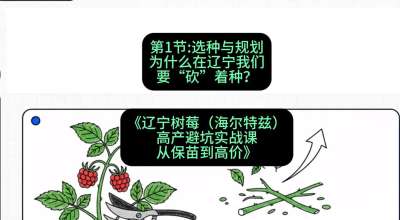 第一节： 选种与规划&mdash;&mdash;为什么在辽宁我们要&ldquo;砍&rdquo;着种？，课程：《辽宁树莓（海尔特兹）高产避坑实战课：从保苗到高价》