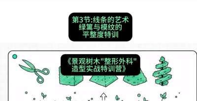 第03节：线条的艺术&mdash;&mdash;绿篱与模纹的平整度特训，课程：《景观树木&ldquo;整形外科&rdquo;造型实战特训营》#识农AI